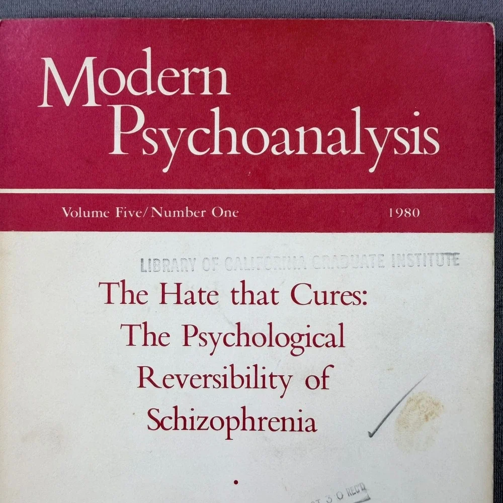 Modern Psychoanalysis Vol 5 No 1 Evelyn Liegner SoftBook 1980 Psychology Journal